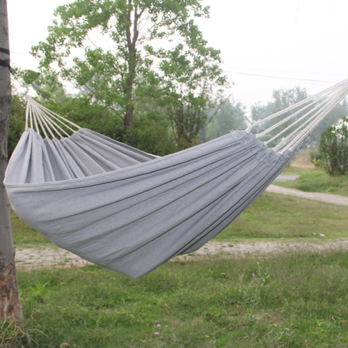 New Double Widen Thickened Canvas Anti-rollover 80cm,180cm Wooden Pole Tassel Hammock Outdoor Camping