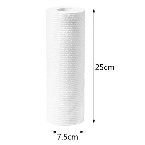 100Pcs Per Roll Reusable Cleaning Lazy Rags, Washable Kitchen Dish Towels & Multi-Purpose Wiping Cloths (Four Per Set)