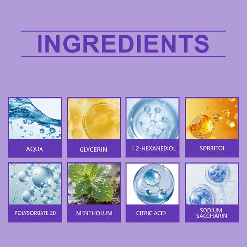 Purple Mouthwash for Daily Oral Cleaning Minty Coolness Fresh Breath and Convenient Mouthwash Care Solution