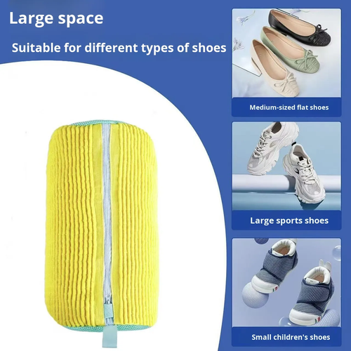 Laundry Bag with Zipper Closure Special Lazy Household Machine Wash Shoe Bag Anti-Deformation Shoe Washing Bag Two Per Set