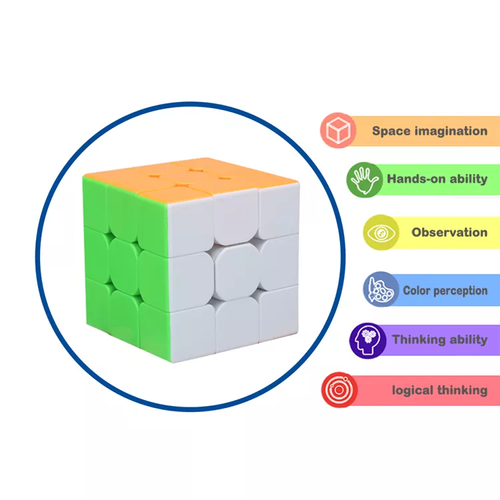 3D Magic Speed Cube Puzzle Brain Teaser Toy Plastic Stress Relief Educational Learning Game for Kids Teens Skill Development230