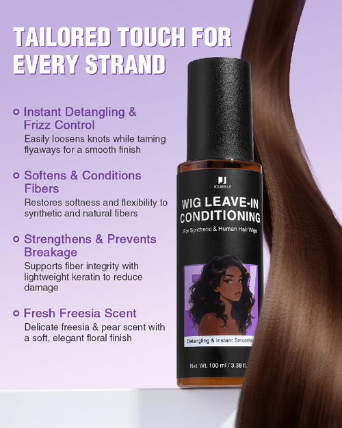 Leave in conditioner spray for wigs nourishing and detangling care keeps synthetic and human hair soft and smooth