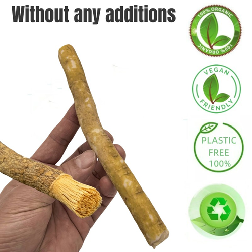 Natural Plant Teeth Miswak Sticks-Vacuum Sealed Traditional Oral Care Twigs with Clove Flavor for Fresh Breath