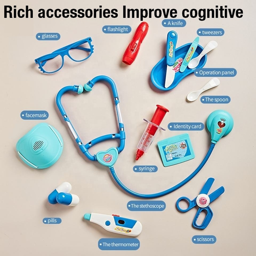 Doctor Toys Kits Pretend Play Preschool Kids Toys Doctor Trolley Play Set Role Play Game for Kids Girls Children Toys