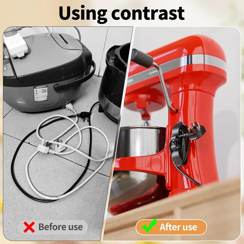 Cord Organizer for Appliances Upgraded Kitchen Cord Keeper with 3M Glue & TPR Silicone for Air Fryer Coffee Maker Blender Pressure Cooker Toaster Home Storage Hook cleaning supplies and tools household essentials household items