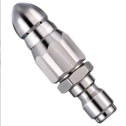 Water Jet High Pressure Sprayer Nozzle Clean Sewer  Stainless Steel Pressure Washer Quick Plug Drain Hose Nozzle Tool
