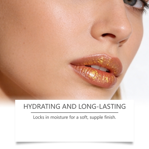 Gold Foil Temperature-change Moisturizing Lipstick Daily Lip Care Smooth and Rosy Lips Lightweight, Not Oily, No Stain on Cup