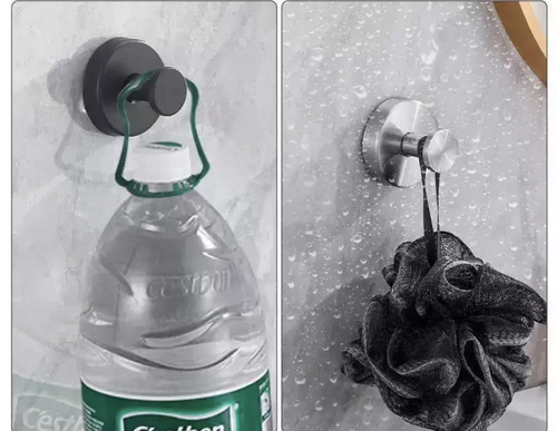 No Drill Towel Hook Stainless Steel Wall Mounted Coat Hook Suction Cup Glass Window Mirror Shower Hook
