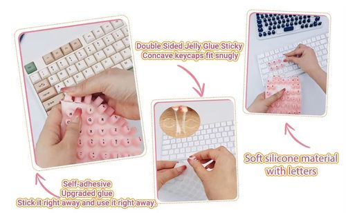 Keyboard stickers for long fingernails
