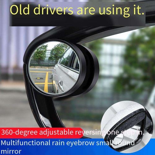 Rain-visor blind-spot mirror