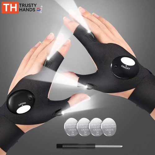 Waterproof lighted gloves