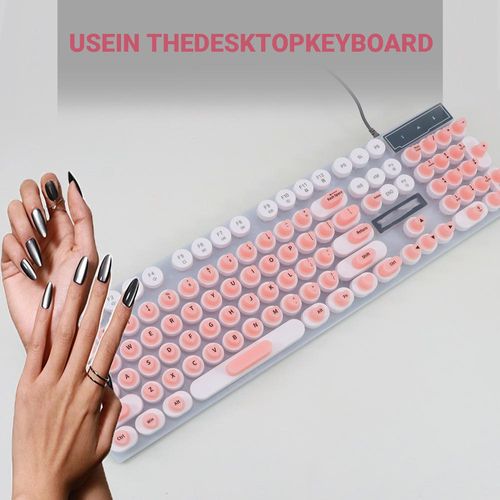 Keyboard stickers for long fingernails