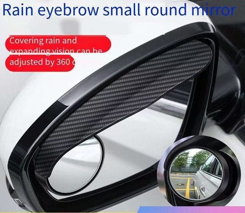 Rain-visor blind-spot mirror