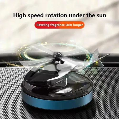 Solar Powered Car Air Freshener Original Perfume Diffuser Decor Helicopter Propeller Fragrance Supplies Interior Knick-Knacks
