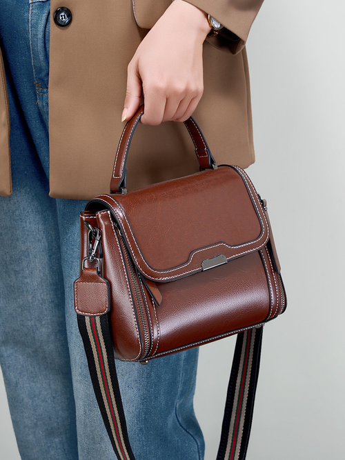 2025 Womens Genuine Leather Bucket Bag Convertible Crossbody Shoulder Tote Work Commute Purse