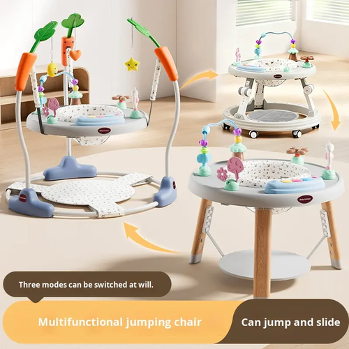 Multi-function Plastic Baby Bouncer Learning Table Bouncing Chair Children's Fitness Early Education Music Seat Swing Soothing