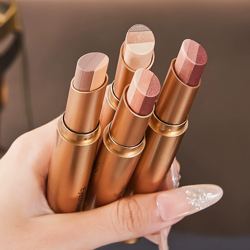 Buy one, get three free.3.5g Three-Color Gradient Waterproof High Pigment Long Lasting Shimmer Matte Eyeshadow Stick for Dark & Fair Skin Tones