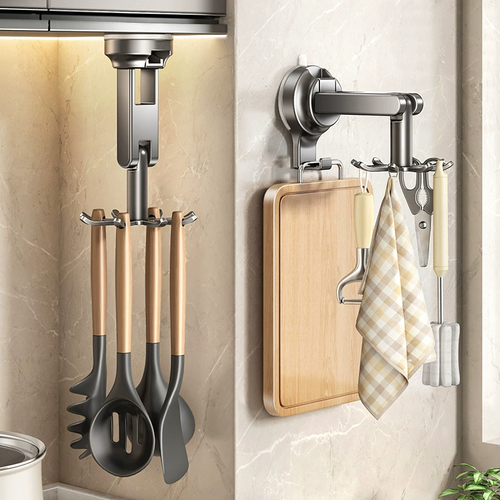 Wholesale Six-Claw PET Bath Brush Hook 360 Degree Swivel Multifunctional Suction Cup Towel Rack for Kitchen and Toilet