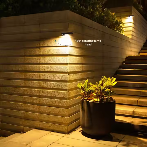 Cross-Border Outdoor Solar Wall Lamp with LED Human Body Sensor for Courtyard Street Garden Lighting Household Use