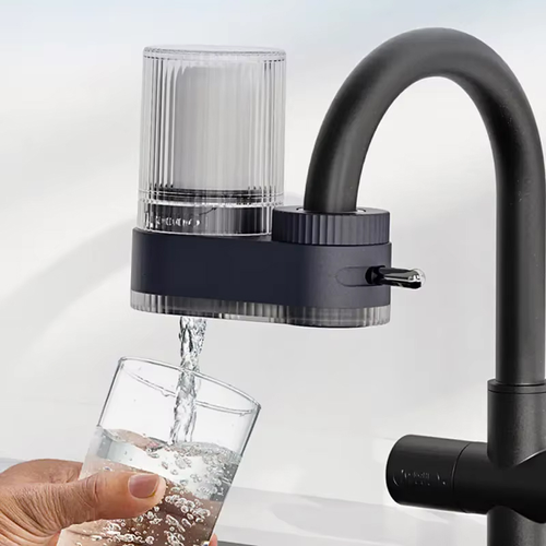 White Transparent Faucet Water Purifier Laser Logo Printing Ceramic Filter Kitchen Bathroom Faucet Water Filter