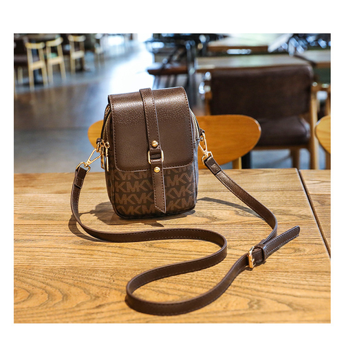 Genuine Leather Texture Mobile Phone Bag for Women Mini Cute Small Fashionable Vertical Shoulder Crossbody Bag