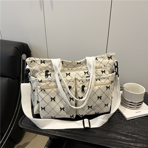 2025New Fashionable and Versatile Multi Pocket Handbag for Women, Single Shoulder Crossbody Bag