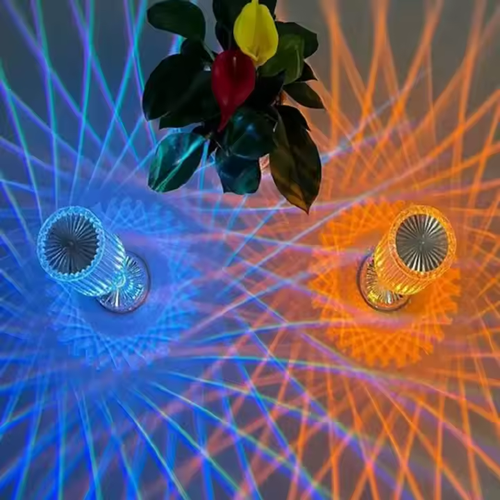 2025 New LED Crystal Table Lamp Touch Remote Control Acrylic Night Lamp Romantic Bar Atmosphere Lamp Rechargeable Changing Night Light. （delivery in 3 days）