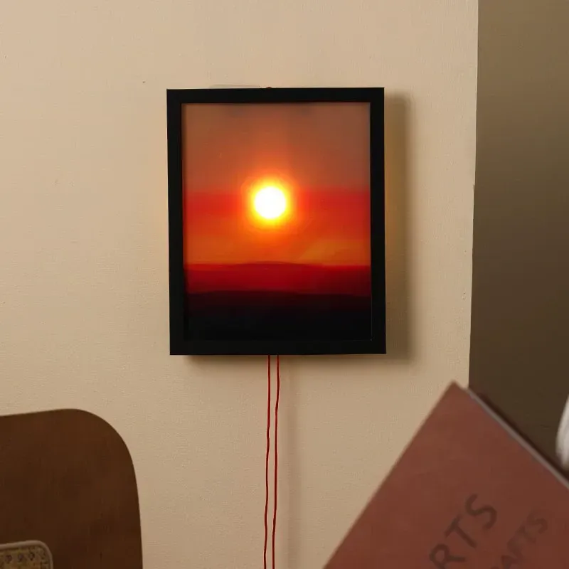 Elevating Sunset Lamp - Wall-Mounted Sunrise & Sunset Light with Ambience Effect, Finished Lighting Fixture for Living Room & Bedroom, Perfect Gift for Friends, Home Ambiance Decor Essential