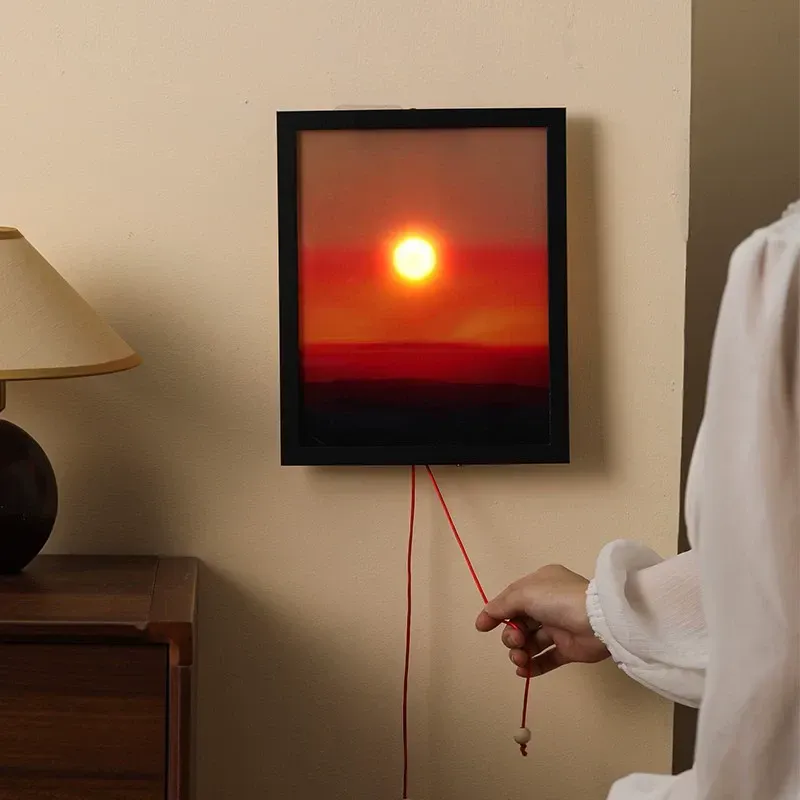 Elevating Sunset Lamp - Wall-Mounted Sunrise & Sunset Light with Ambience Effect, Finished Lighting Fixture for Living Room & Bedroom, Perfect Gift for Friends, Home Ambiance Decor Essential