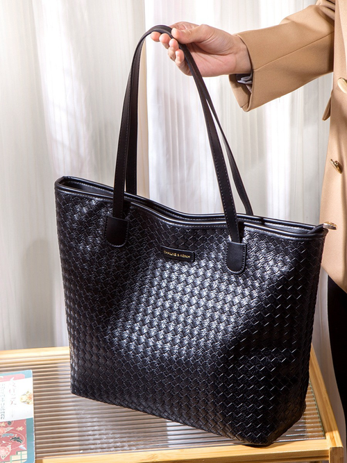2025 New Women's Tote Large Capacity Handbag Single Shoulder Woven Bag Versatile Commuting Fashion