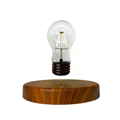 Wireless Levitation Bulb Light Magnetic Floating Desk Lamp Wooden Levitating LED Bulb Desk Lamp for Home Decor