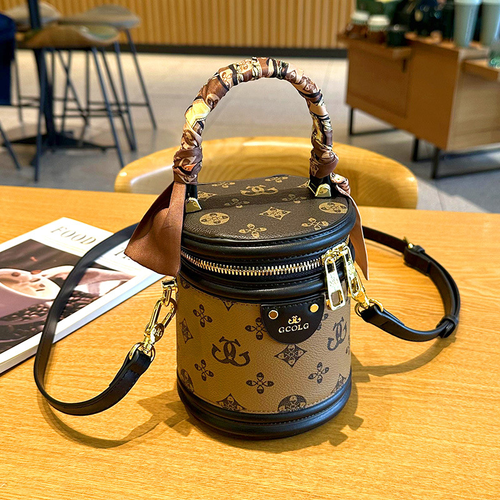 2025Luxury Ladies Cylinder Bags 2025 New Fashion Shoulder Handbag Woman Crossbody Rich Bucket Bag