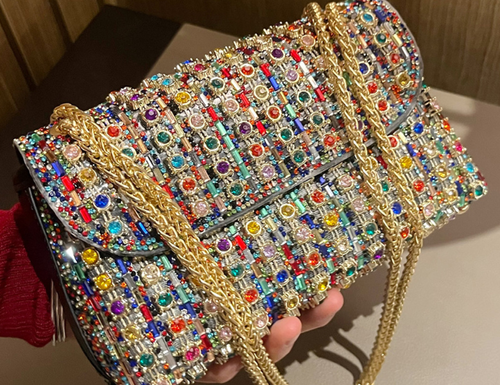 Luxury Designer Evening Clutch Bag With Shiny Rhinestones and Crystals Purses and Handbag Shoulder Bag for Women for Weddings