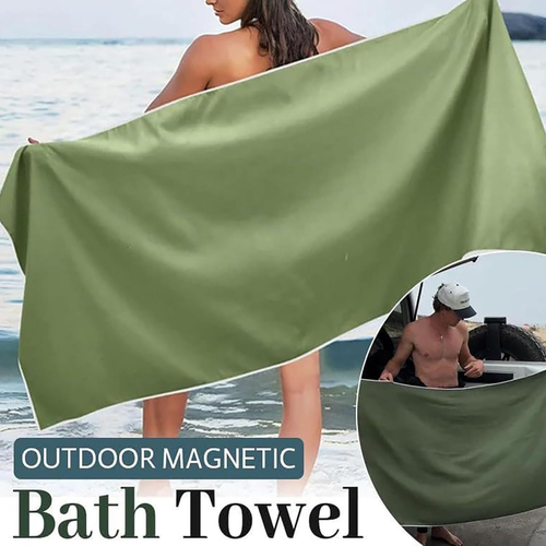 Outdoor Magnetic Bath Towel Quick-drying Absorbent Beach Towel Changing Shaded Towel Sports Towel