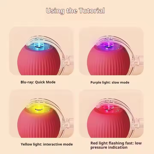 2025 New Arrival Eco-Friendly Pet Interactive Toy Ball with Tail Automatic Teaser for Cat Dog Trending Pet Supplies Products