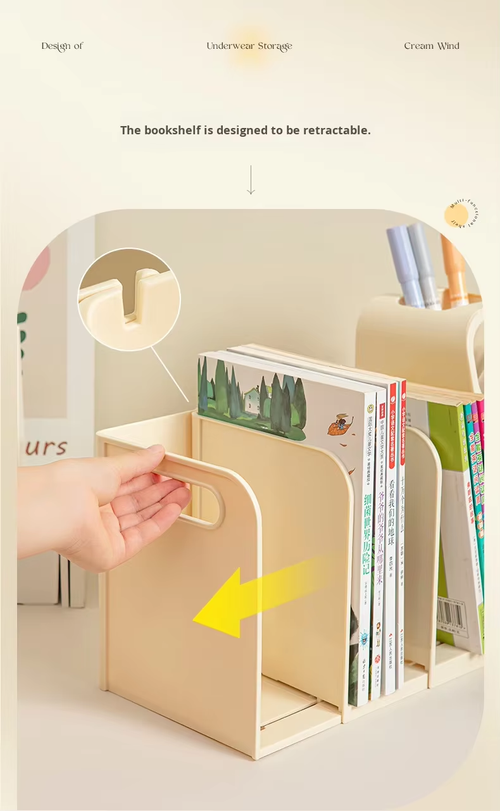 Plastic Desktop Storage Box Student Book Organizer Book Stand Large Capacity Bookshelf Pen Holder