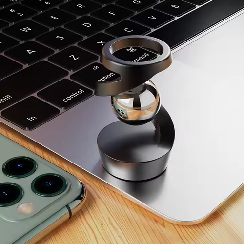 2025New Aluminum Alloy Stress Relief Kinetic Optical Illusion Desk Spinning Toy Desktop Fidget Spinner Gadget Levitation Ball Toy