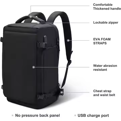 Wholesale Travel Backpack Friendly Flight Approved Water-resistant Business Rucksack Durable Weekender Bag