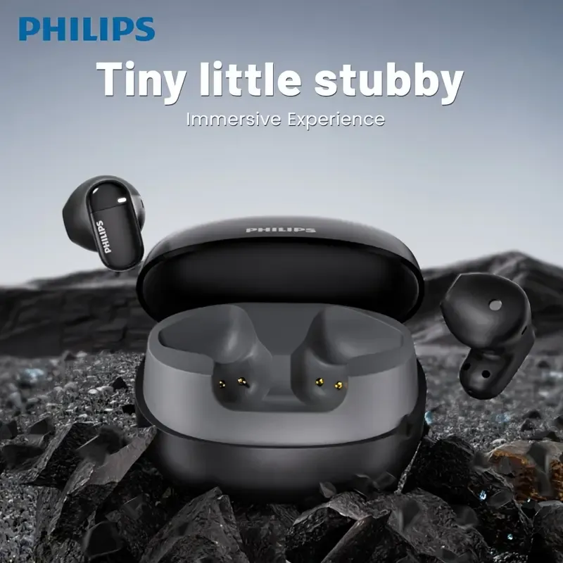 Philips new Bluetooth headset wireless short handle not in the ear sports music long battery life e-sports low latency noise reduction