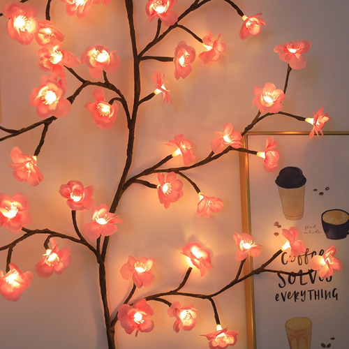 LED Rattan Wall Lamp Vine Flower LED Branch Light Rattan Light Cherry Blossom Ambience Interior Decorative Christmas Flexible atmosphere lighting
