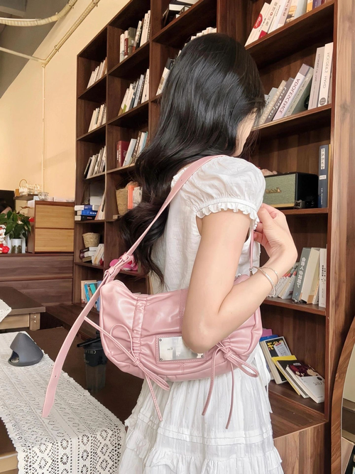Matin Design Purse Cross Luxury Ladies Shoulder Bag Elegant Quilted Bow Bag Leather Womens Shoulder Bags