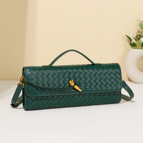 2025 Vintage Accordion Bag Handbag Messenger Bag New Spring and Summer Woven Soft Leather Evening Bag
