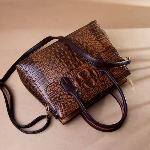 2025New Female Girls Big Tote Messenger Vintage Handbags Leather Luxury Women Custom Purses and Bag