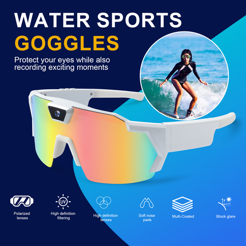Fashionable Cycling Smart Outdoor Sports Sunglasses Camera With Wi-Fi Direct Recording