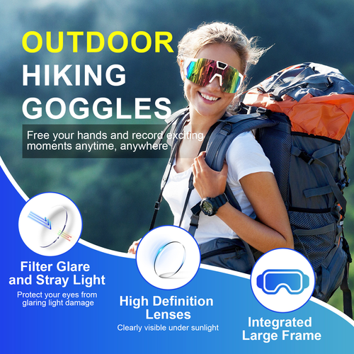 Fashionable Cycling Smart Outdoor Sports Sunglasses Camera With Wi-Fi Direct Recording