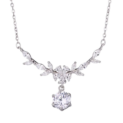 2025New 1CT Moissanite Wheat Necklace - 925 Sterling Silver Botanical Pendant, Delicate Viral Jewelry Gift for Her