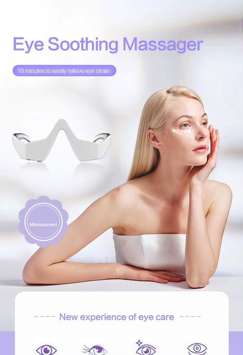 Reducing Dark Circles Eye Pods Massage Red Light Therapy Glasses Under Eye Massager for Puffiness Eye Bags with Microcurrent