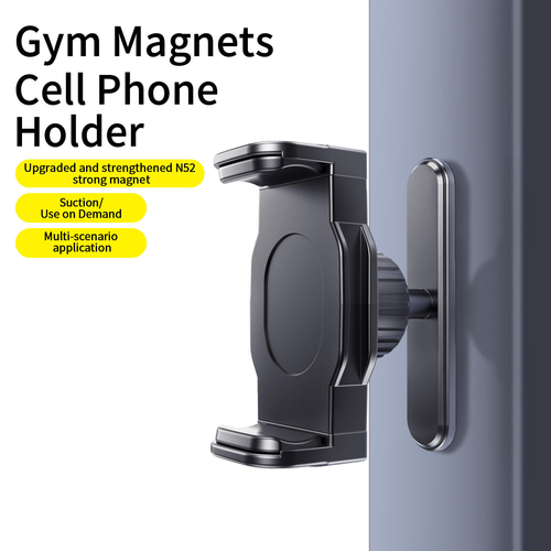 Magnetic Phone Holder for Gym Golf Cart Powerful Magnetic Base Works on Any Metal Surface Ideal Compatible with 4-7 Phones