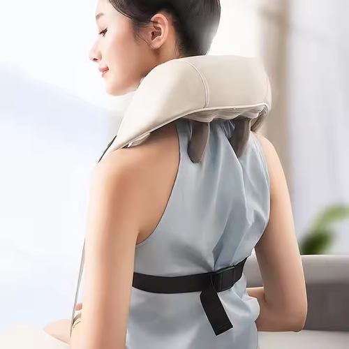 2025New Best Seller Shoulder and Neck Massager Portable Massage Pillow Heating Shiatsu Office Home Travel