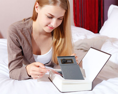 Real Paper Book Locking Safe with Key Lock Secret Hidden Anti-Theft Safe Stash Box Steel & Cardboard